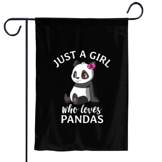 Just A Who Loves Pandas Panda Garden Flags