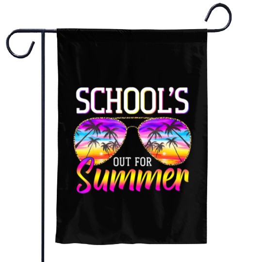 Last Day Of School Schools Out For Summer Teacher Garden Flags