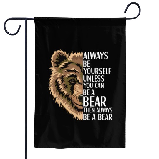 Bear Grizzly Wildlife Animal For Garden Flags