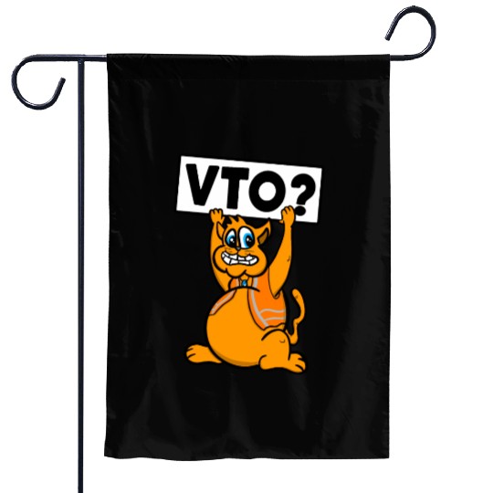 Cat Asking For Vto Worker That Loves Kitties Vto S Garden Flags