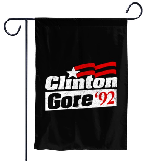 Clinton Gore Bill Clinton 92 Elect Garden Flags