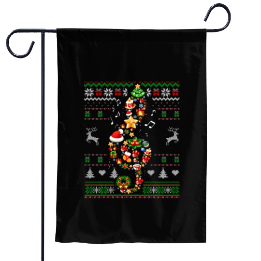 Music Note Ugly Musical Teacher Sing Carol Garden Flags