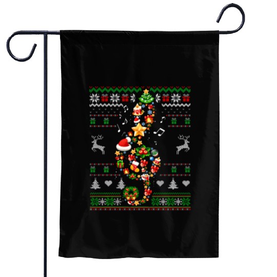 Music Note Ugly Musical Teacher Sing Carol Garden Flags