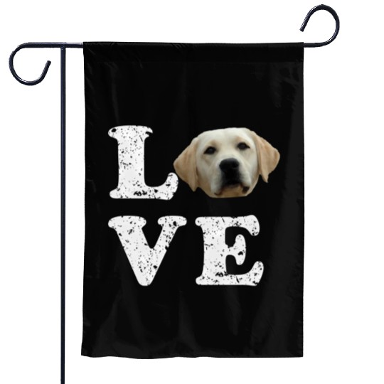 I Love My Yellow Lab Labrador Retriever Dog Garden Flags