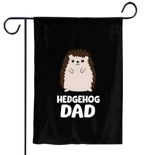 Hedgehog Dad Garden Flags