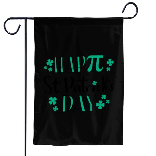 Pi Math Teacher Happy St PatricDay Garden Flags