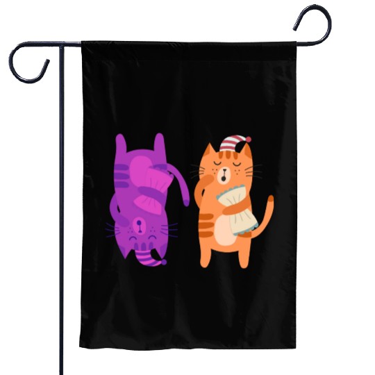 Cats Nap Napping Kitties Hugging Pillows Garden Flags
