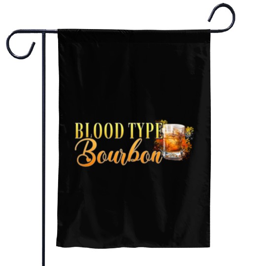 Blood Type Bourbon Cocktail Bartender Garden Flags