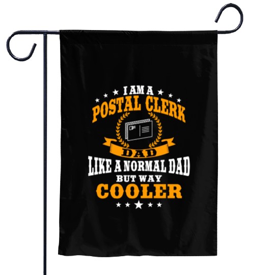 Funny Postal Clerk Dad Post Office Father's Day Garden Flags