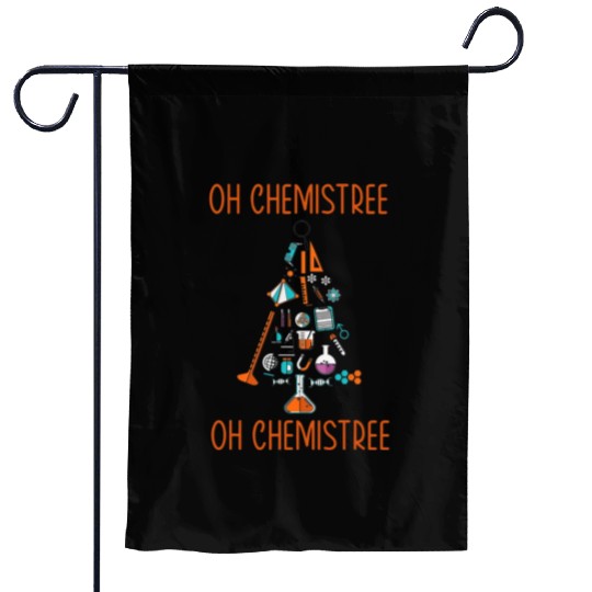 Christmas Science Teacher Chemistry Scientist Garden Flags