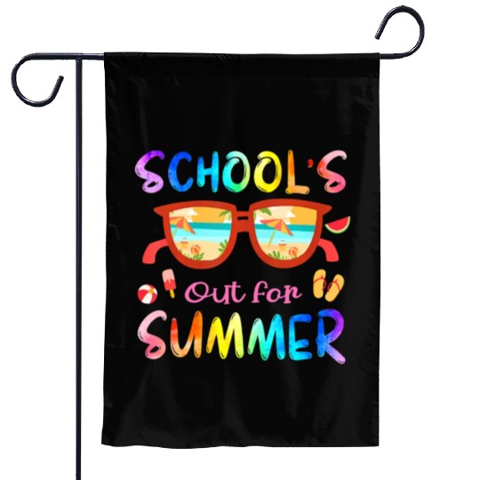 Schools Out For Summer Last Day Of School Teacher Garden Flags