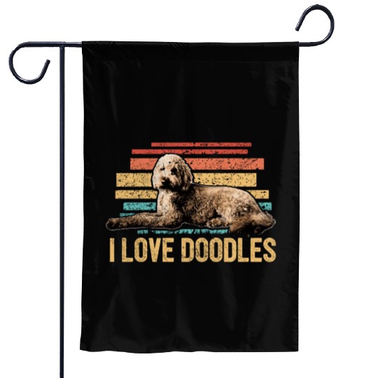 I Love Doodles Goldendoodle Dog Mom Doodle Dad Garden Flags