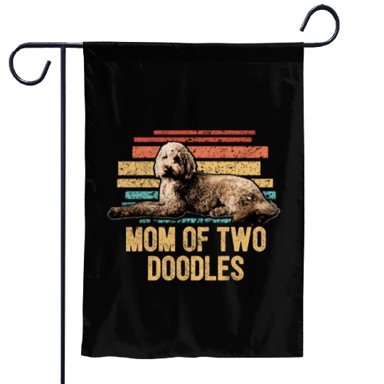 Mom Of Two Doodles Goldendoodle Dog Mom Doodle Garden Flags