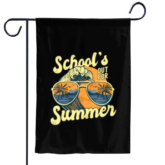 Schools Out For Summer For Teacher Cool Last Day V Garden Flags