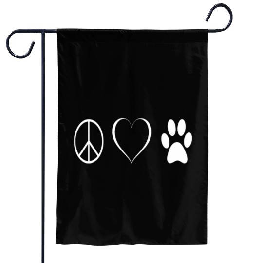 Peace love animals Garden Flags