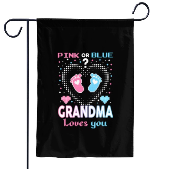Pink Or Blue Grandma Loves You Gender Reveal Baby Garden Flags