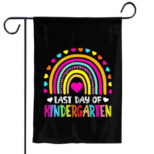 Last Day of Kindergarten Graduation Teacher Studen Garden Flags