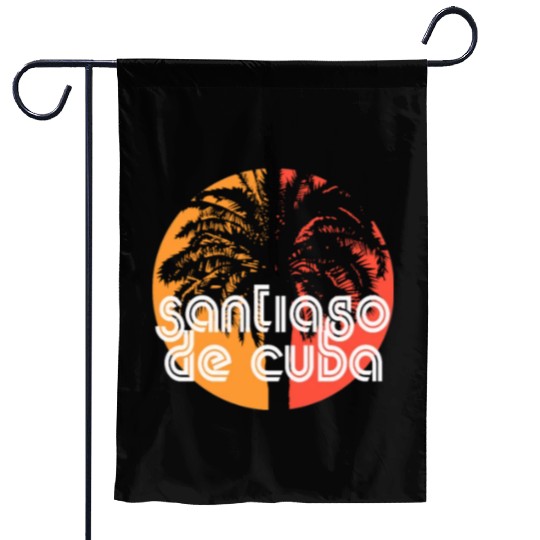 Santiago de Cuba Artistic Vacation Souvenir Palm Garden Flags