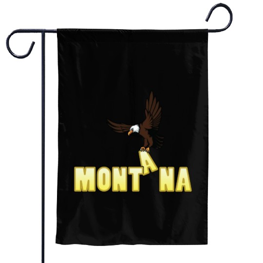 Bald Eagle Bird In Montana Garden Flags