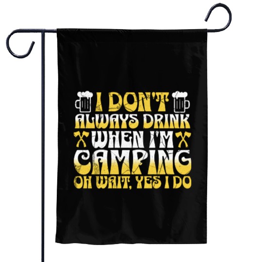 Funny Camper Beer Lover Campfire Bonding Garden Flags