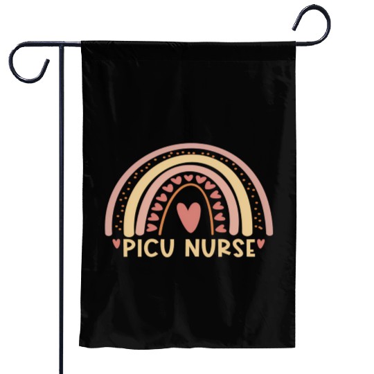 Picu Nurse Boho Rainbow Nursing Student Garden Flags