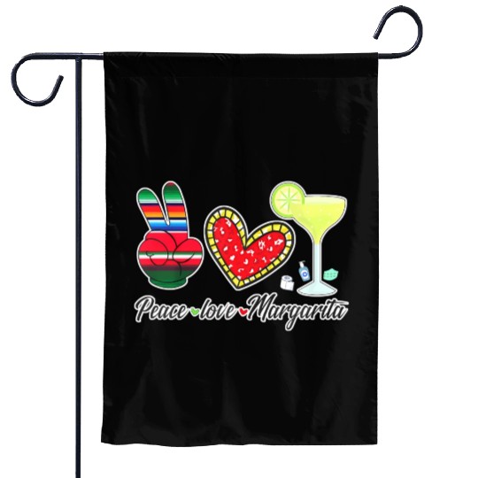 Peace Love Margarita for Plus Size Garden Flags
