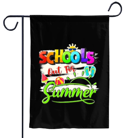 Schools Out For Summer Lover Funny Teacher Student Garden Flags