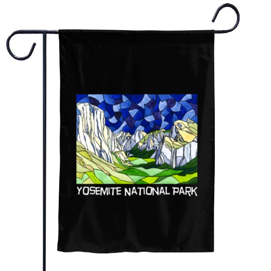 Yosemite Valley Stained Glass Style Garden Flags