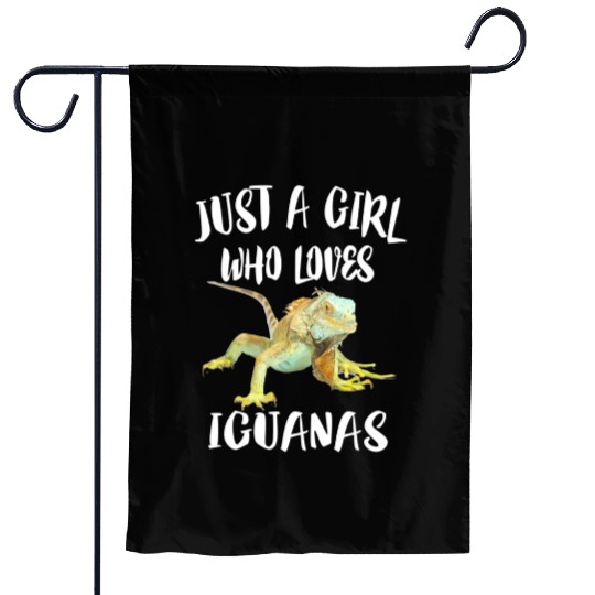 Just A Girl Who Loves Iguanas Reptile Pet Lover Garden Flags