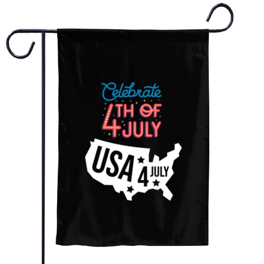 Happy 4th Of July Patriotic American US Flag 4th Garden Flags