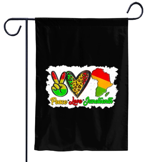Peace Love Junenth Pride Black Africa American Garden Flags