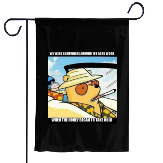 Can't stop here, its pooh country Garden Flags