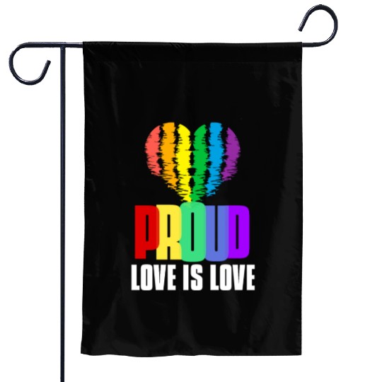 Love is Love Garden Flags Equality Human Rights Proud