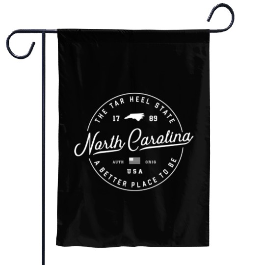 Warm North Carolina Badge Logo Garden Flags