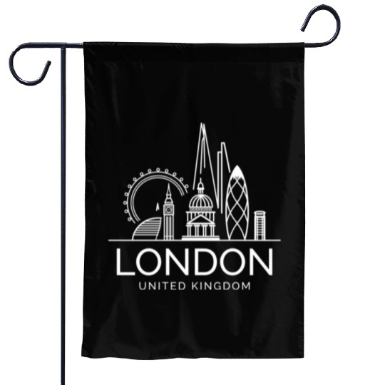 London United Kingdom City yline Garden Flags
