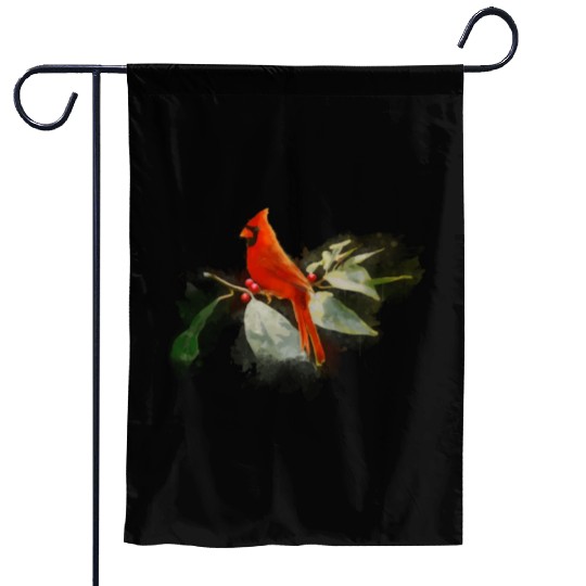 Wild Red Cardinal Bird Garden Flags