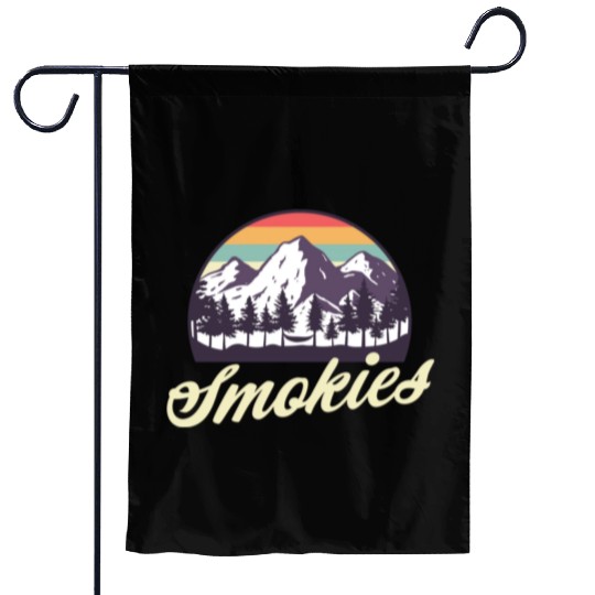 Retro Lake Tahoe Mountains Distressed Garden Flags