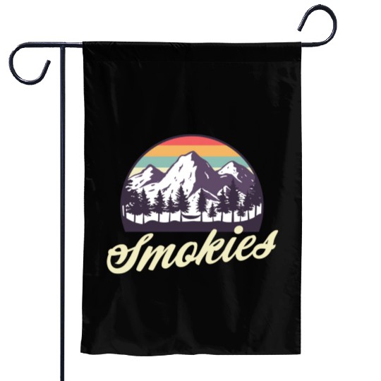 Retro Lake Tahoe Mountains Distressed Garden Flags