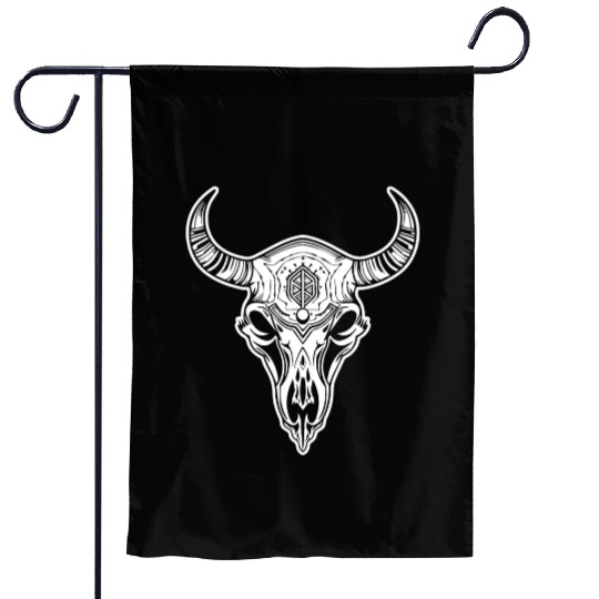 Cow Skull Boho Garden Flags