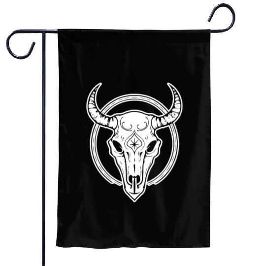 Cow Skull Boho Garden Flags