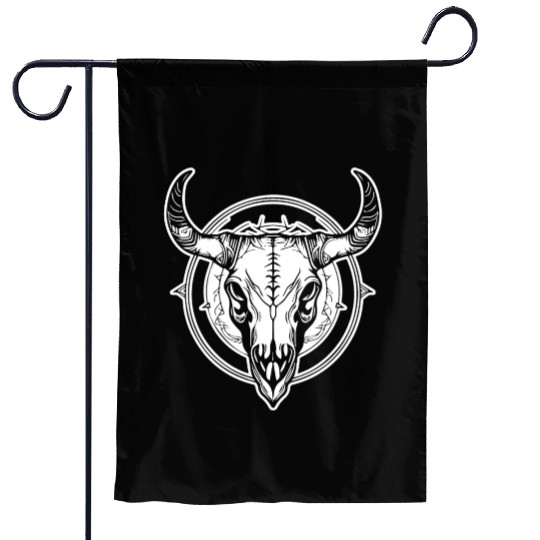 Cow Skull Boho Garden Flags