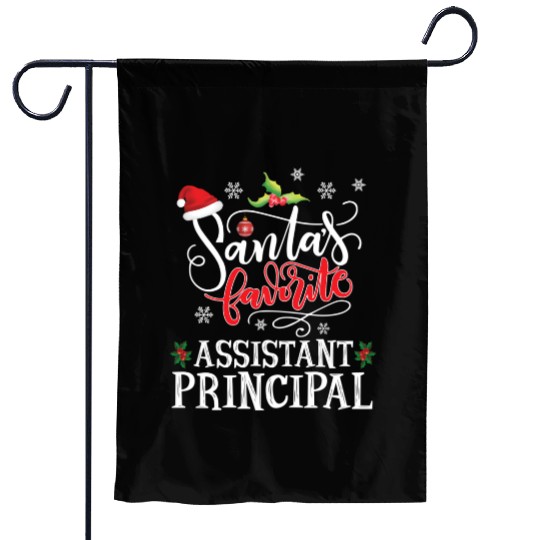 Santa'S Favorite Assistant Principal Party Garden Flags
