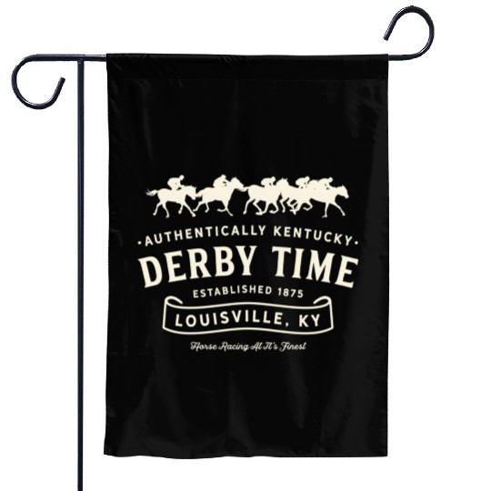 Derby Time Louisville Kentucky Horse Racing Garden Flags