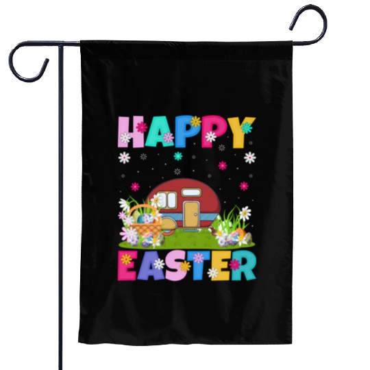 Camper Van Happy Easter Camper Van Easter Sunday Garden Flags