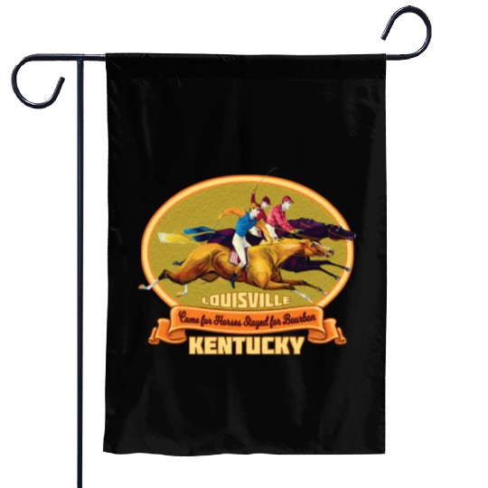 Louisville Kentucky Horse Racing Bourbon Derby Garden Flags