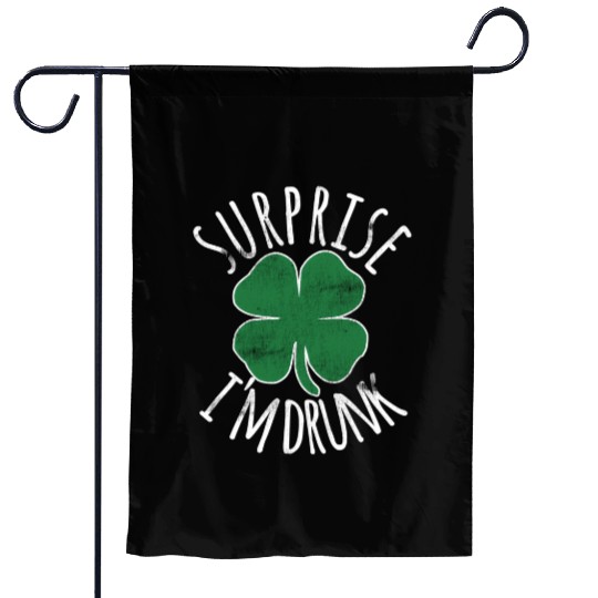 Surprise I'M Drunk Shamrock St Patrick'S Day Garden Flags
