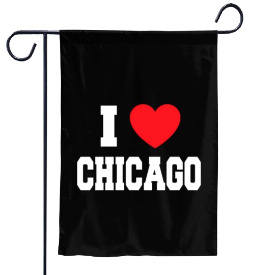 I Love Chicago Garden Flags