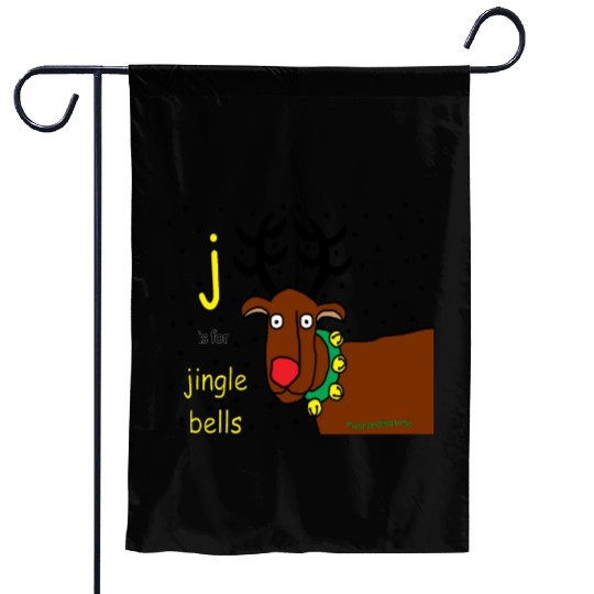 j is for jingle bells Garden Flags