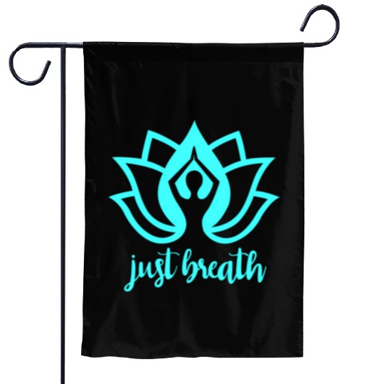 Just Breath Yoga Namaste Zen Lotus Garden Flags