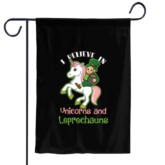 St Patrick'S Day I Believe In Uorns Leprechauns Garden Flags